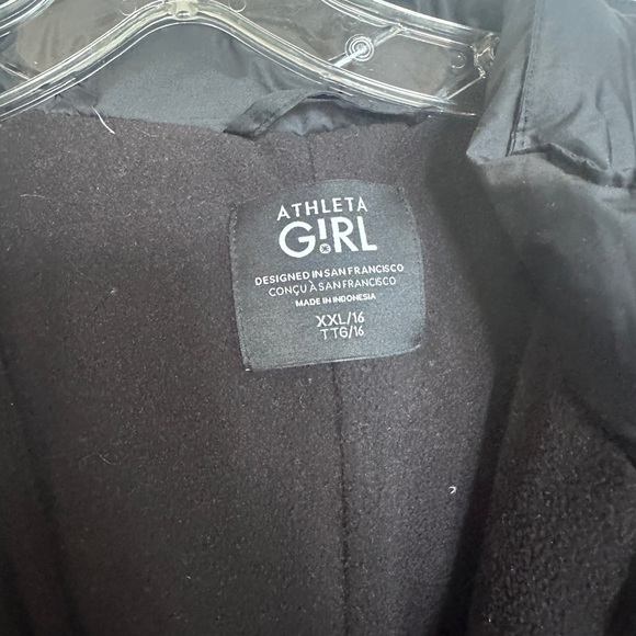 Athleta Girl $168.00 Snow Day Down Jacket Puffer, Size XXL/16 Black - Picture 5 of 12